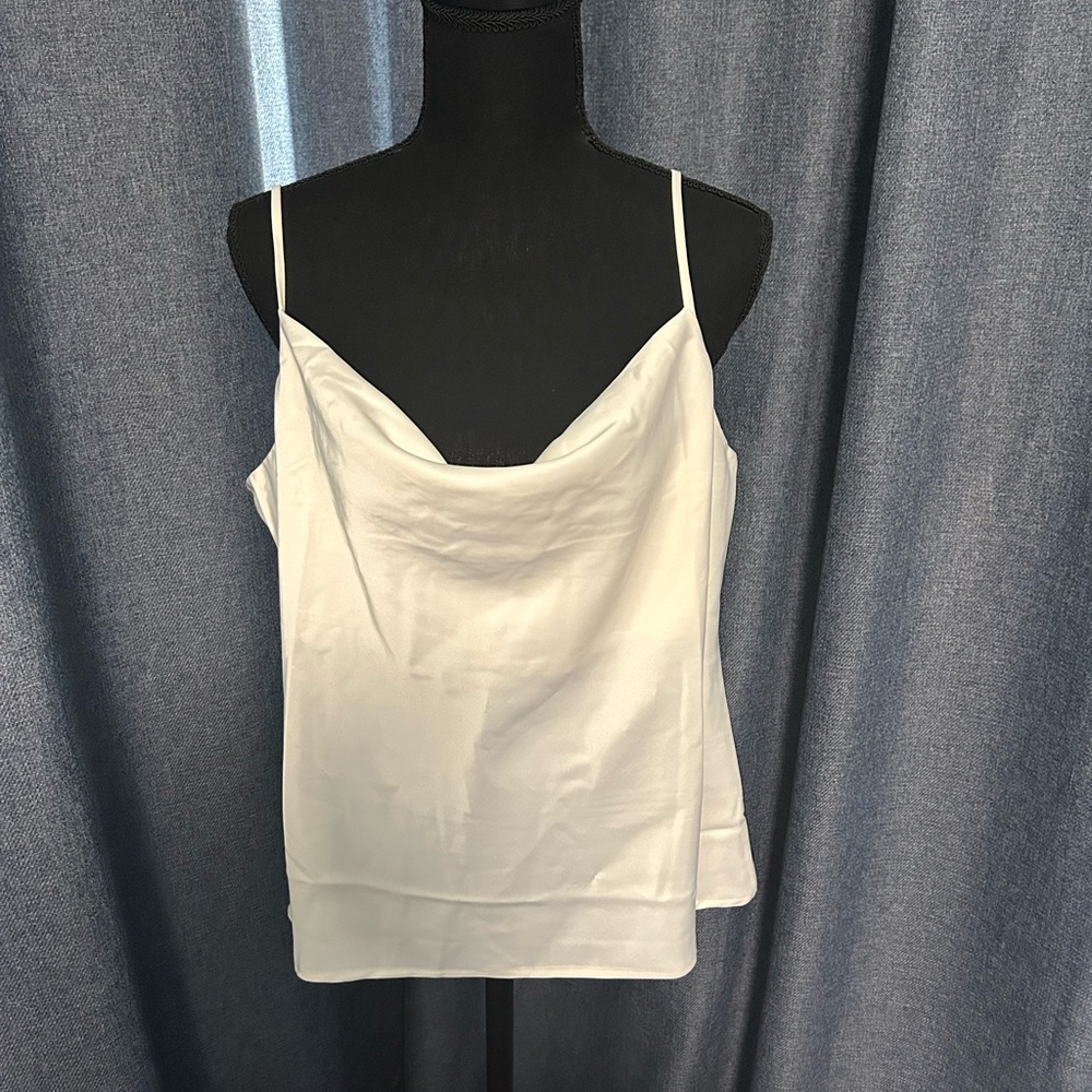 Banana Republic  Factory Cream Draped Neckline Camisole